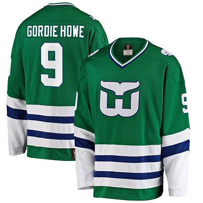 Men's Fanatics Gordie Howe Green Hartford Whalers Premier Breakaway Retired - Player Jersey