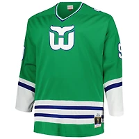 Men's Mitchell & Ness Gordie Howe Green Hartford Whalers Big Tall  Vintage Hockey Blue Line Player Jersey