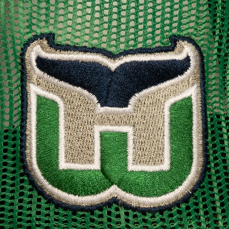 Men's Mitchell & Ness Green Hartford Whalers Head Coach Trucker Adjustable Hat