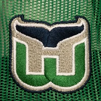 Men's Mitchell & Ness Green Hartford Whalers Head Coach Trucker Adjustable Hat