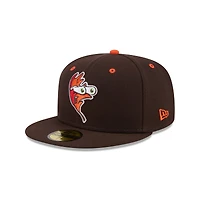 Casquette ajustée 59FIFTY marron Hartford Yard Goats Theme Nights de New Era pour homme