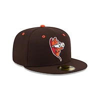 Casquette ajustée 59FIFTY marron Hartford Yard Goats Theme Nights de New Era pour homme