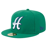 Casquette ajustée 59FIFTY Hartford Yard Goats Authentic Collection pour homme de New Era, verte