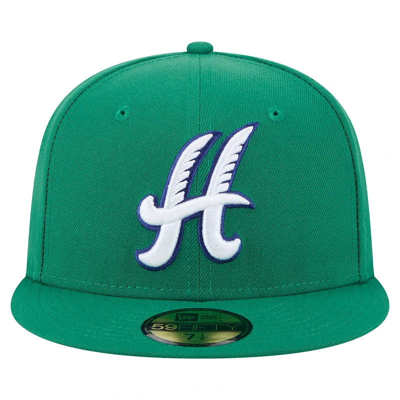 Casquette ajustée 59FIFTY Hartford Yard Goats Authentic Collection pour homme de New Era, verte