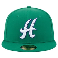 Casquette ajustée 59FIFTY Hartford Yard Goats Authentic Collection pour homme de New Era, verte