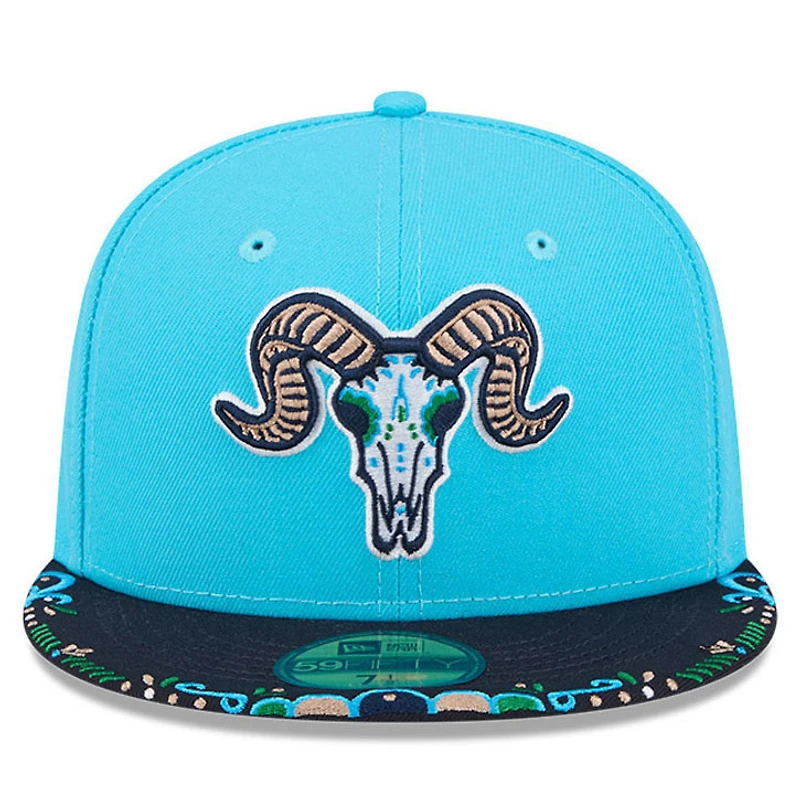 Men's New Era Blue/Black Hartford Yard Goats 2026 Copa De La Diversion 59FIFTY Fitted Hat