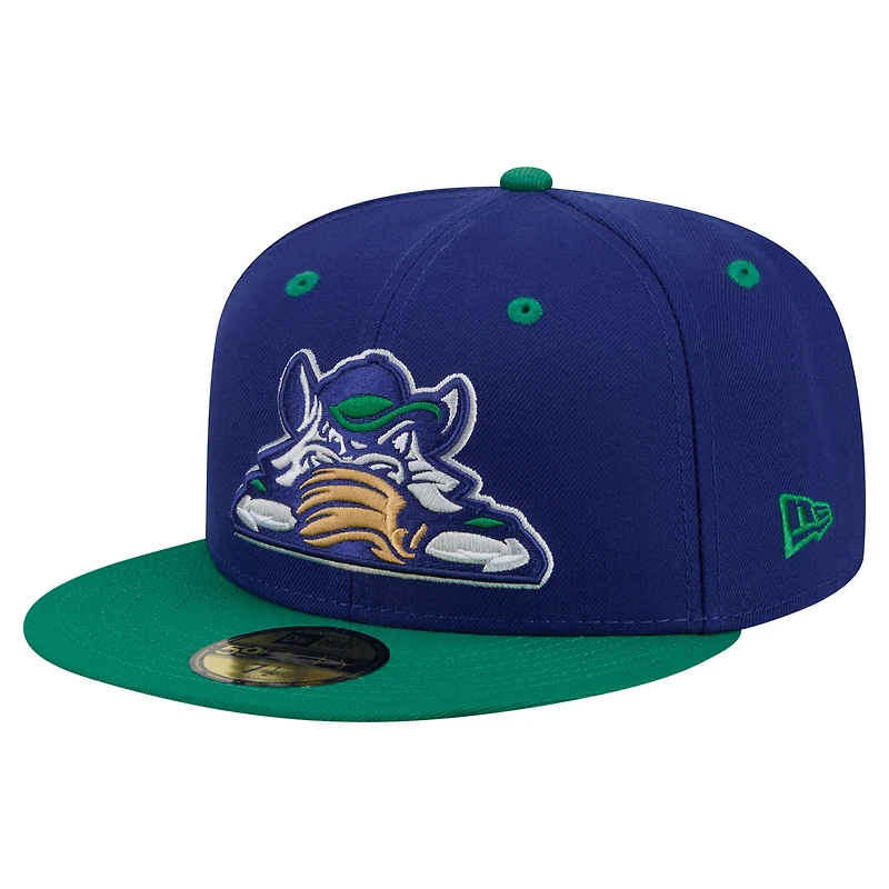Men's New Era Dark Blue Hartford Yard Goats Minor League Theme Nights 59FIFTY Fitted Hat