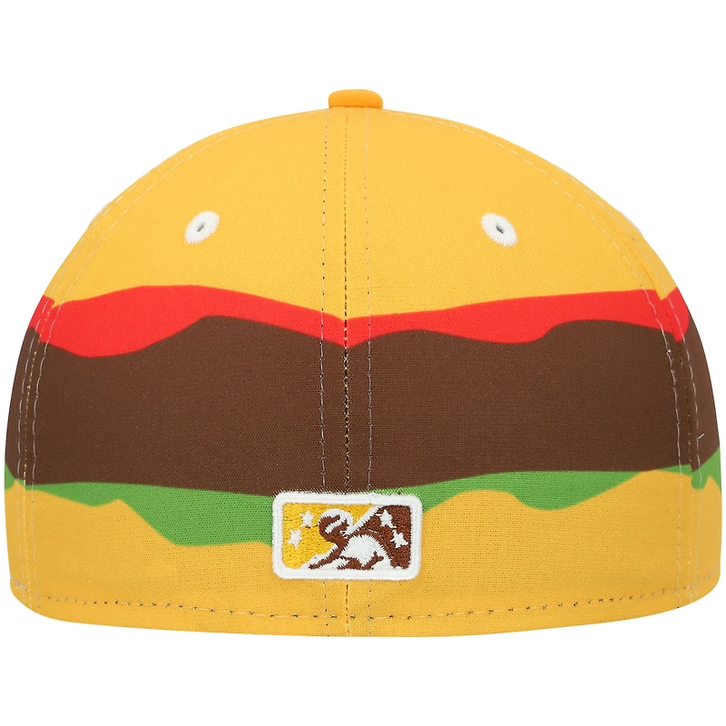 Casquette ajustée 59FIFTY Hartford Yard Goats pour homme New Era Gold