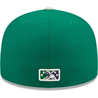 Casquette ajustée 59FIFTY Hartford Yard Goats New Era pour homme avec logo alternatif 3 Authentic Collection verte