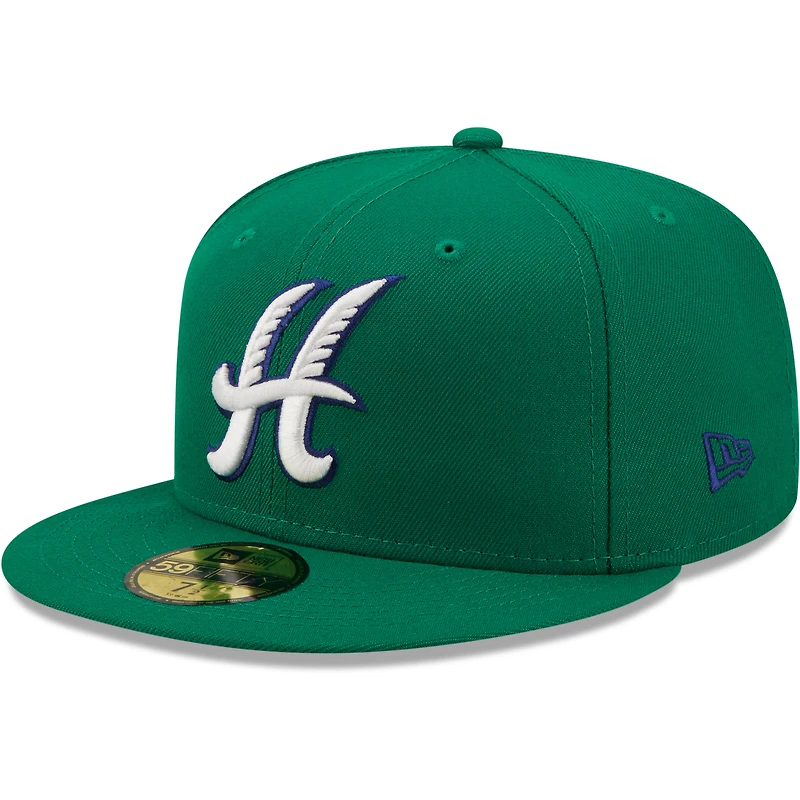 Men's New Era Green Hartford Yard Goats Alternate Logo Authentic Collection 59FIFTY Fitted Hat