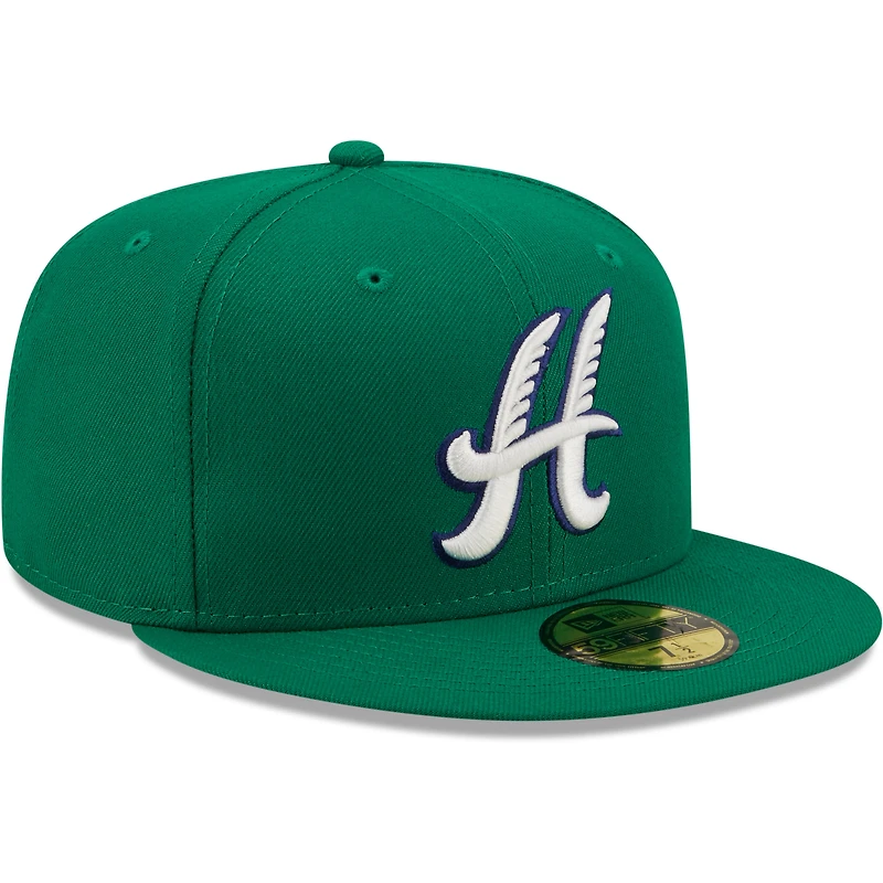 Men's New Era Green Hartford Yard Goats Alternate Logo Authentic Collection 59FIFTY Fitted Hat