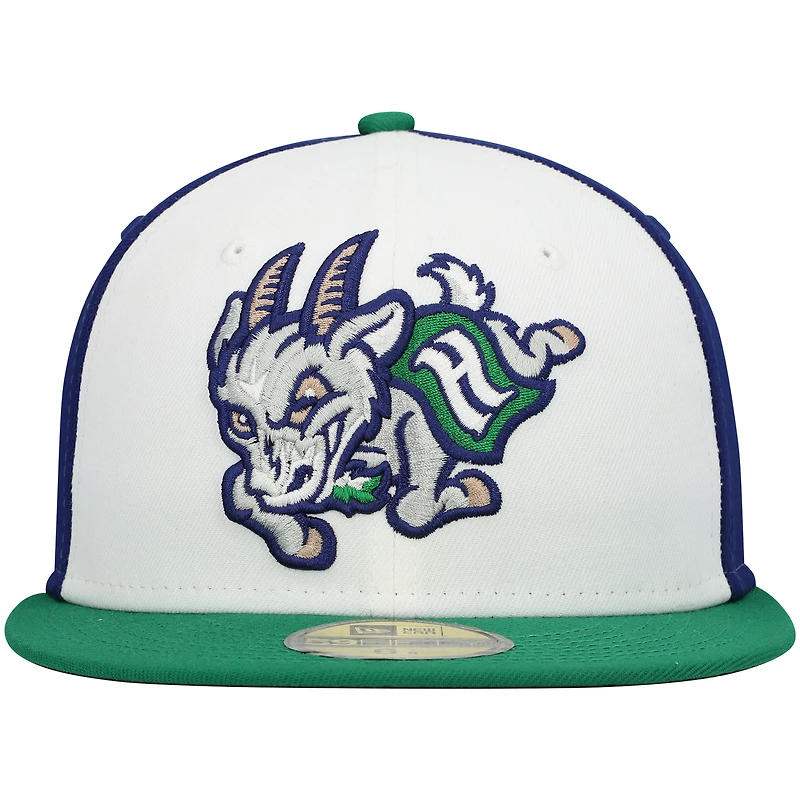 Casquette ajustée New Era Hartford Yard Goats Authentic Collection Team Alternate 59FIFTY pour homme, blanche