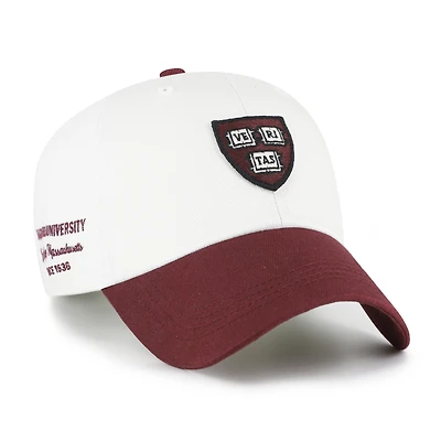 Casquette ajustable '47 blanche/cramoisie Harvard Crimson Contemporary Basics bicolore
