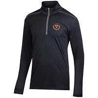 Men's Black Harvard Crimson Classic Jacquard Quarter-Zip Pullover Top