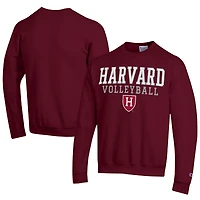 Sweat-shirt à capuche en coton bio Powerblend pour homme Champion Crimson Harvard avec logo superposé