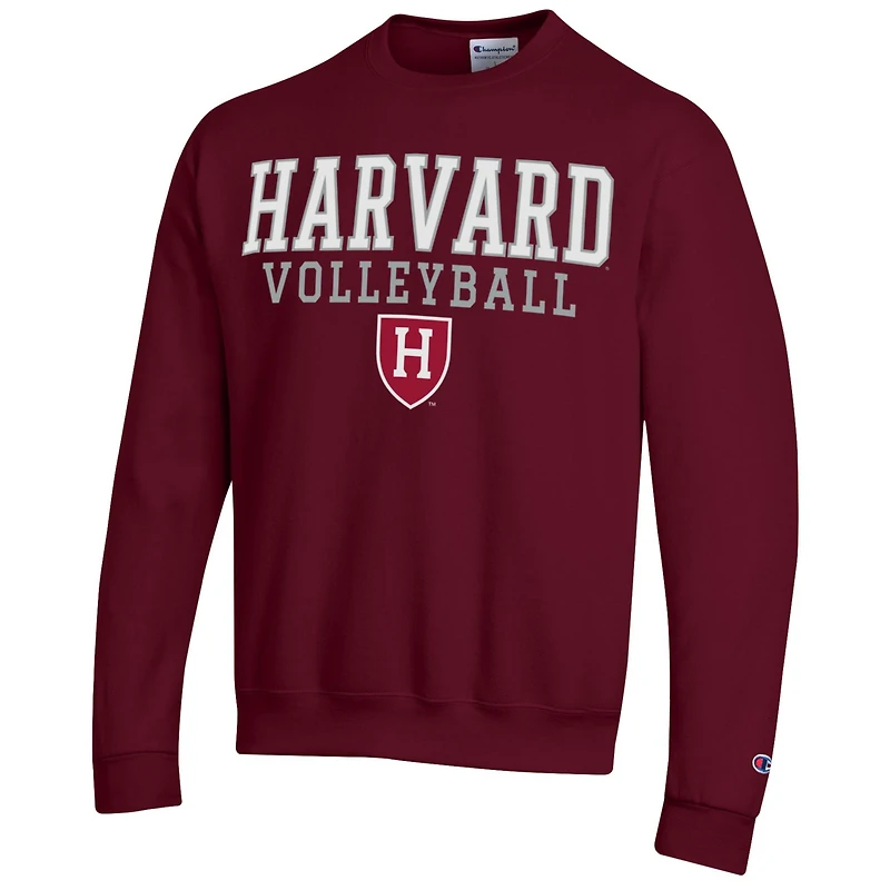 Sweat-shirt à capuche en coton bio Powerblend pour homme Champion Crimson Harvard avec logo superposé