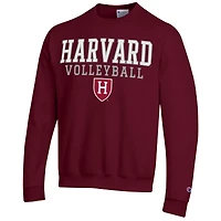 Sweat-shirt à capuche en coton bio Powerblend pour homme Champion Crimson Harvard avec logo superposé