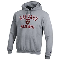Sweat à capuche Champion Gray Harvard Crimson Alumni Arch pour homme