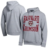 Men's Champion  Heather Gray Harvard Crimson Team Hoodie