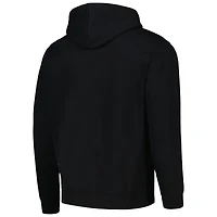 Men's Colosseum Black Harvard Crimson Sunrise Pullover Hoodie