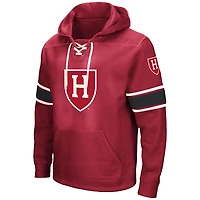 Men's Colosseum Crimson Harvard 2.0 Lace-Up Hoodie