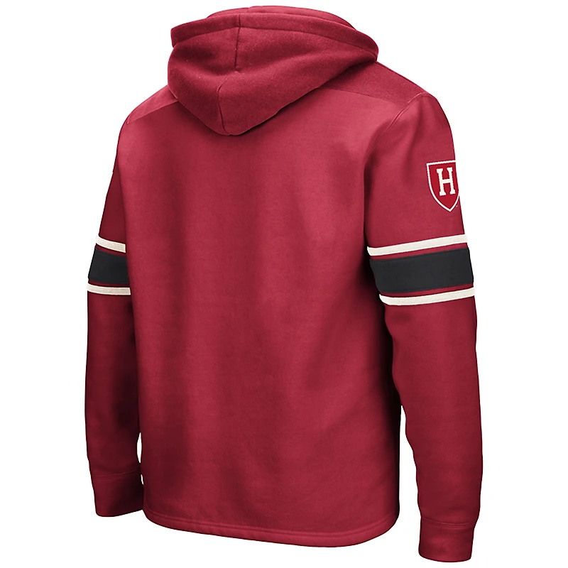Sweat à capuche lacets Colosseum Crimson Harvard 2.0 pour homme