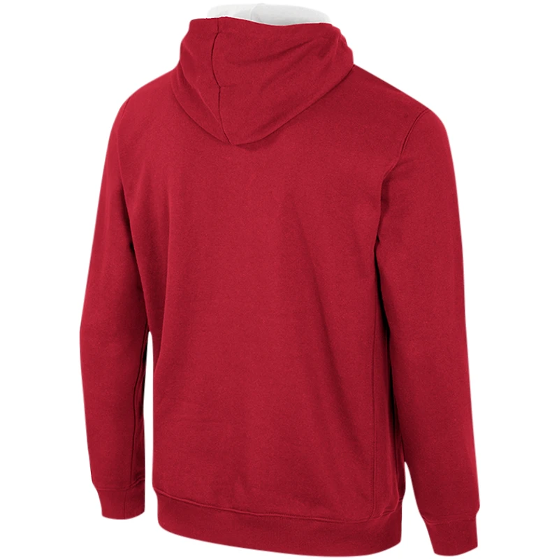 Men's Colosseum Crimson Harvard Team Half-Zip Pullover Hoodie