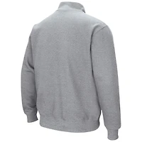 Men's Colosseum Heathered Gray Harvard Crimson Tortugas Team Logo Quarter-Zip Jacket