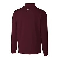 Pull-over extensible DryTec Traverse à fermeture éclair quart de tour pour homme, coupeur et Buck, motif Harvard Crimson, 150e anniversaire du football américain
