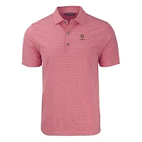 Polo extensible recyclé à rayures écologiques Forge pour homme Cutter & Buck Heather Crimson Harvard Big Tall