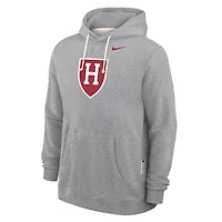 Sweat à capuche Nike Dri-FIT pour homme, gris chiné, Harvard Crimson 2025 Sideline Standard Issue