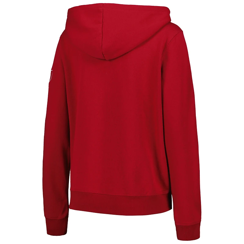 Sweat à capuche entièrement zippé avec nom arqué Harvard Crimson pour femme