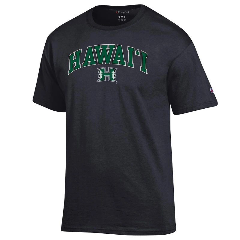 T-shirt noir avec logo Arch Over des Rainbow Warriors de Hawaii pour homme