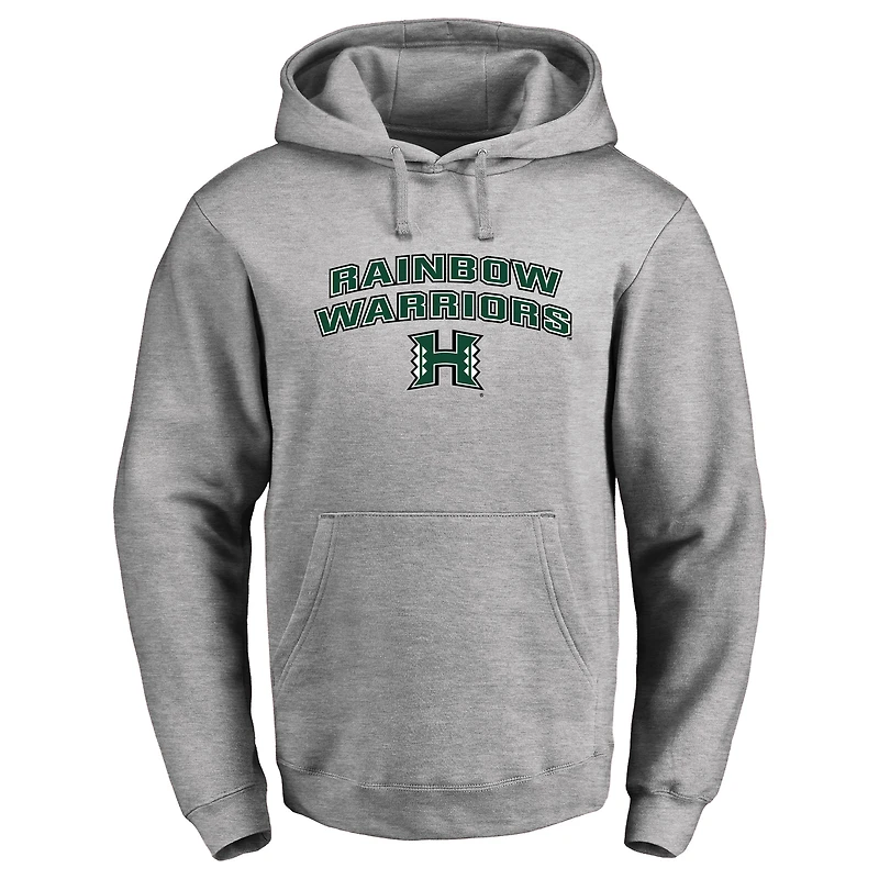 Men's Ash Hawaii Warriors Proud Mascot Pullover Hoodie