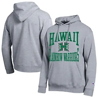 Sweat à capuche Champion gris chiné pour homme, équipe Hawaii Rainbow Warriors