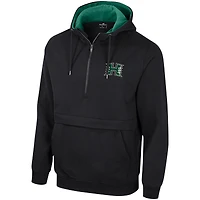 Sweat à capuche demi-zip Colosseum pour hommes, noir, Hawaii Rainbow Warriors Team