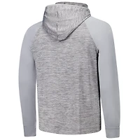 Haut à capuche cybernétique quart de zip et manches raglan pour homme, motif Rainbow Warriors, gris, Colosseum