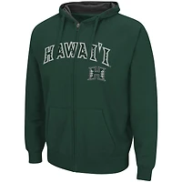 Sweat à capuche Colosseum Green Hawaii Warriors Arch & Logo 3.0 pour homme