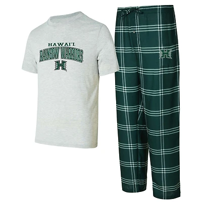 Ensemble de nuit pour homme Concepts Sport Hawaii Rainbow Warriors avec haut et pantalon