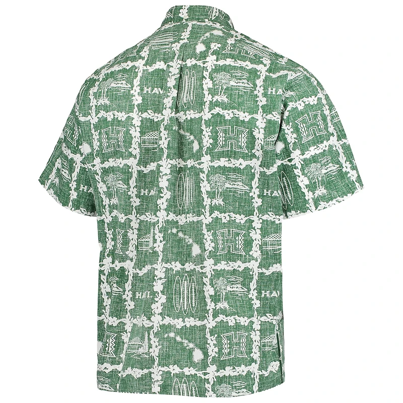 Men's Reyn Spooner Green Hawaii Warriors Classic Button-Down Shirt