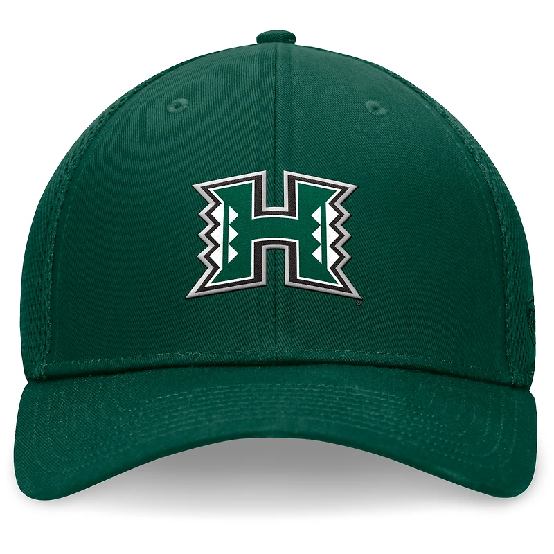 Men's Top of the World Green Hawaii Rainbow Warriors Spacer Flex Hat