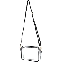 HBCU Clear Purse avec bandoulière décorée réversible