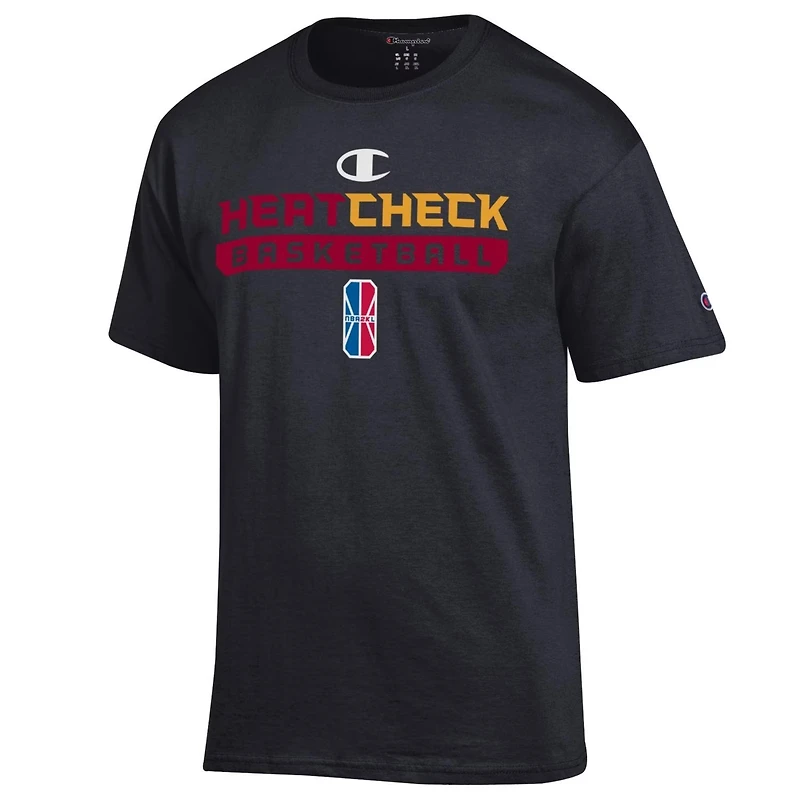 Unisex Champion  Black Heat Check Gaming On-Court 2K League Authentic Practice T-Shirt