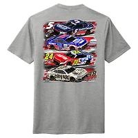 Men's Athletic Heather Gray Hendrick Motorsports Patriotic T-Shirt