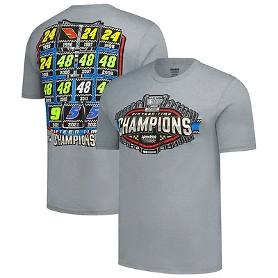 T-shirt homme Classic Ink Heather Gray Hendrick Motorsports 15x Champions Tri-Blend