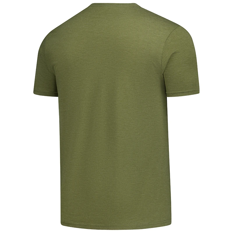 Men's Classic Ink  Olive Hendrick Motorsports Tri-Blend Logo T-Shirt