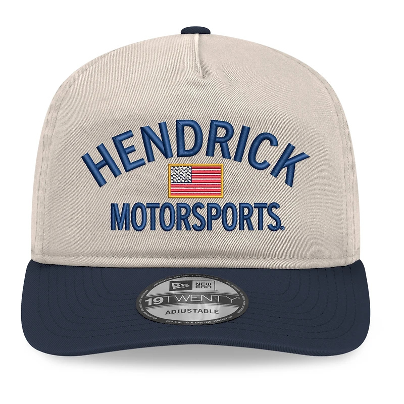 Men's New Era  Khaki/Navy Hendrick Motorsports Flag 19TWENTY Adjustable Hat