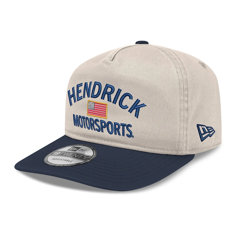 Men's New Era  Khaki/Navy Hendrick Motorsports Flag 19TWENTY Adjustable Hat