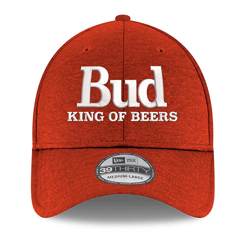 Casquette flexible 39THIRTY Scarlet Ken Schrader Bud King of Beers New Era pour hommes