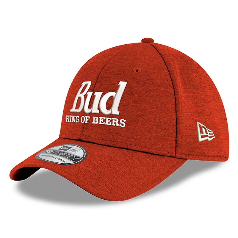 Casquette flexible 39THIRTY Scarlet Ken Schrader Bud King of Beers New Era pour hommes